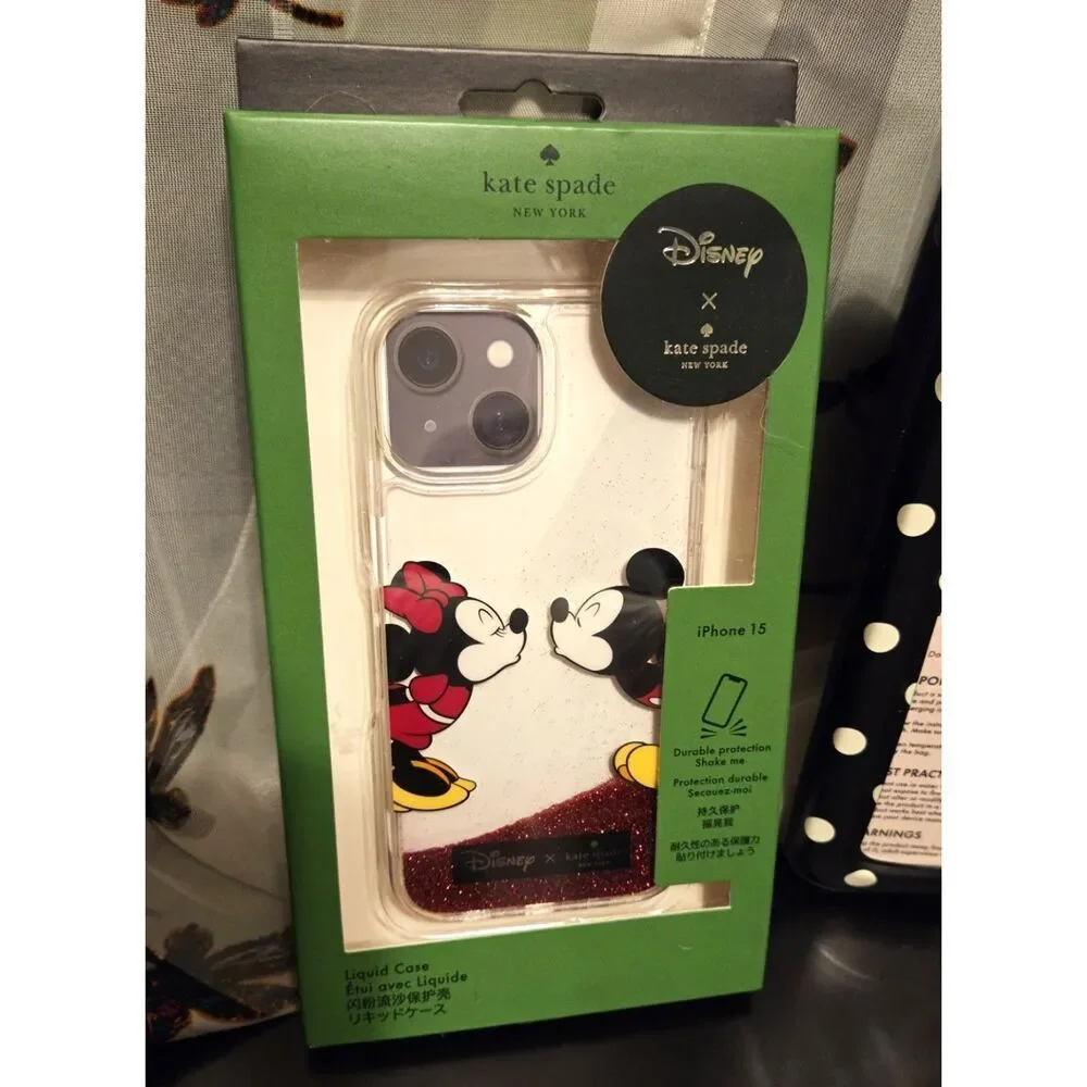 NIB - Kate Spade/Disney i-phone 15 Case & Water Proof Pouch
